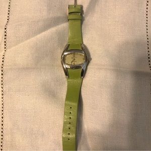 Anne Klein Green Leather Band Ladies Watch